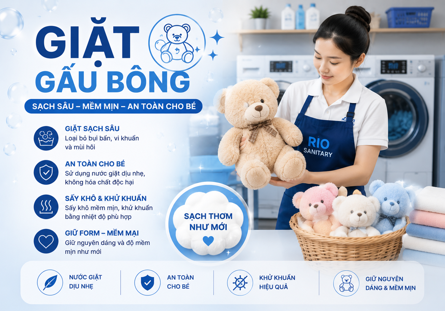 Giặt Gấu Bông